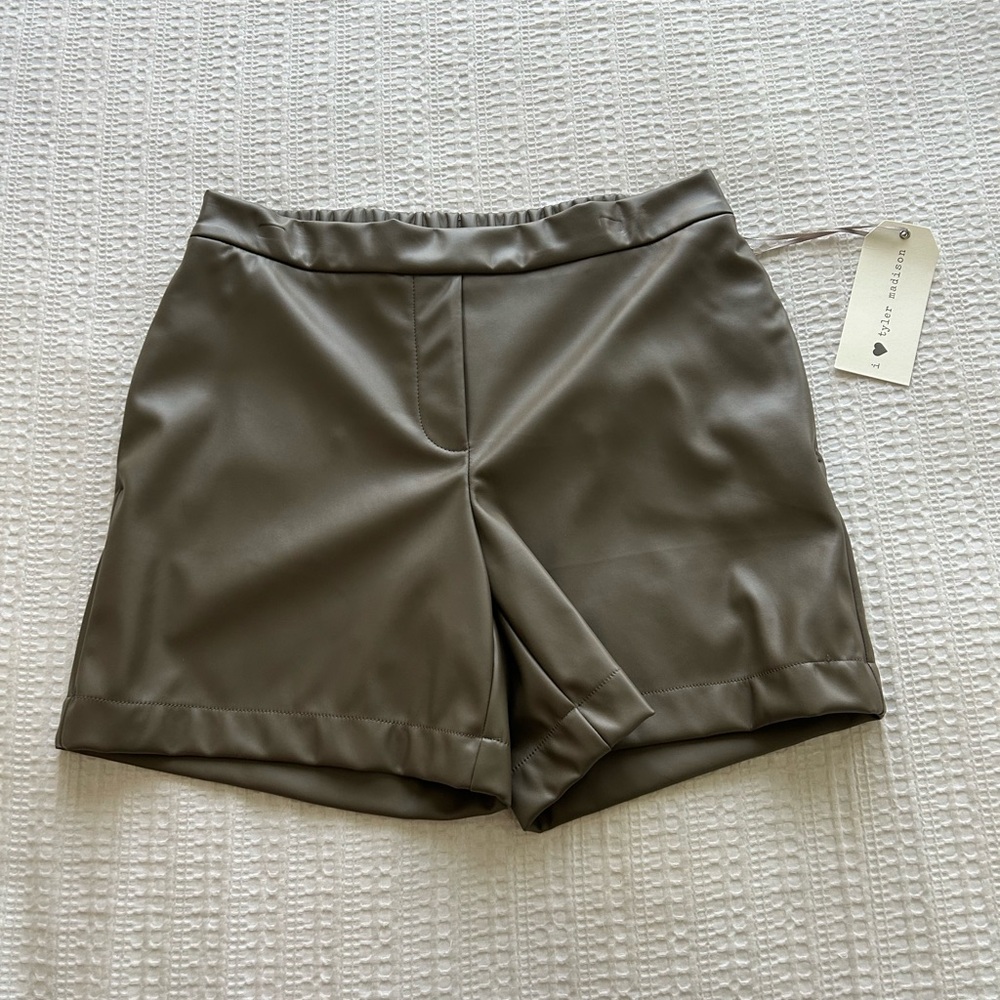 “I love Tyler Madison” brown shorts size medium